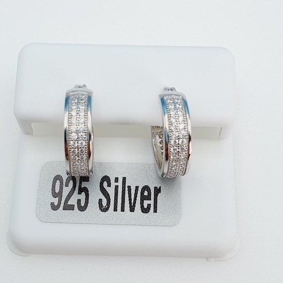 "925 Sterling Silver Cubic Zirconia Earrings, U19254893 - Picture 5 of 11